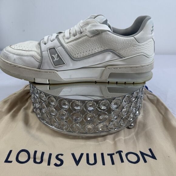 Louis Vuitton LV Trainers White Sneakers – Size 9 US Authentic-Used - Picture 11 of 14